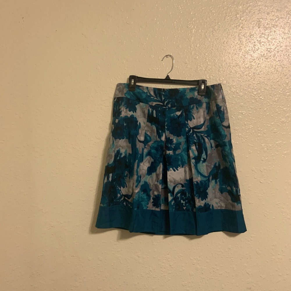 Ann Taylor skirt blue with flowers